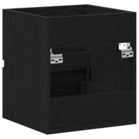 Badkamerwastafelkast Zwart Eiken 41x38,5x45 cm Bewerkt Hout 8