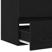 Badkamerwastafelkast Zwart Eiken 41x38,5x45 cm Bewerkt Hout 9