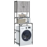 Wasmachinekast 68x48,5x194 cm grijs sonoma eikenkleurig 5
