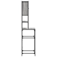Wasmachinekast 68x48,5x194 cm grijs sonoma eikenkleurig 9