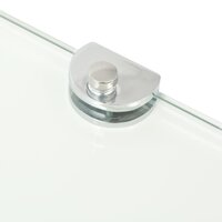 Hoekschap met chromen dragers transparant 25x25 cm glas 5