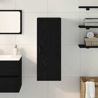 Wandkast 34,5x34x90 cm bewerkt hout zwart eikenkleurig 3