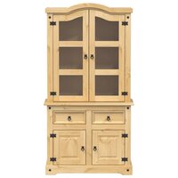 Vitrinekast Corona 100x48,5x179 cm massief grenenhout 4