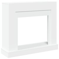 Haardombouw 100x30x87,5 cm bewerkt hout wit 2
