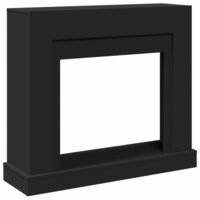 Haardombouw 100x30x87,5 cm bewerkt hout zwart 2