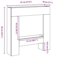 Haardombouw 81x18x82 cm bewerkt hout bruin eikenkleurig 9