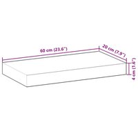Tafelblad rechthoekig 60x20x4 cm massief acaciahout 9