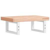 Badkamer wandschap staal en massief beukenhout 6