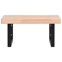 Badkamer wandschap staal en massief beukenhout 4