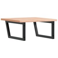 Badkamer wandschap staal en massief beukenhout 6