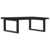 Badkamer wandschap staal en massief eikenhout 2