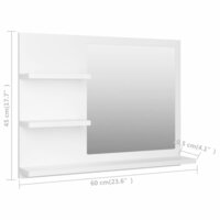 Badkamerspiegel 60x10,5x45 cm bewerkt hout wit 7