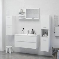 Badkamerspiegel 90x10,5x45 cm bewerkt hout wit 4