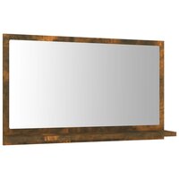 Badkamerspiegel 60x10,5x37 cm bewerkt hout gerookt eikenkleurig 2