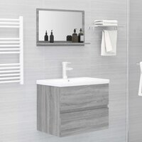 Badkamerspiegel 60x10,5x37 cm bewerkt hout grijs sonoma eiken 5