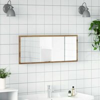 Badkamerspiegel LED 100x8,5x37 cm bewerkt hout artisanaal eiken 4