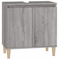 Wastafelkast 58x33x60 cm bewerkt hout grijs sonoma eikenkleurig 2