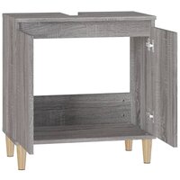 Wastafelkast 58x33x60 cm bewerkt hout grijs sonoma eikenkleurig 7