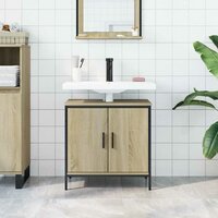 Wastafelkast 60x30x60 cm bewerkt hout sonoma eikenkleurig 3