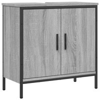 Wastafelkast 60x30x60 cm bewerkt hout grijs sonoma eikenkleurig 2