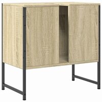 Wastafelkast 60x33x60 cm bewerkt hout sonoma eikenkleurig 8