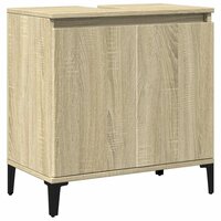 Wastafelkast 58x33x60 cm bewerkt hout sonoma eikenkleurig 2