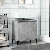 Wastafelkast 58x33x60 cm bewerkt hout betongrijs 3
