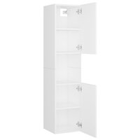 Badkamerkast 30x30x130 cm bewerkt hout wit 6
