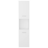 Badkamerkast 30x30x130 cm bewerkt hout wit 7