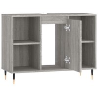Badkamerkast 80x33x60 cm bewerkt hout grijs sonoma eikenkleurig 5