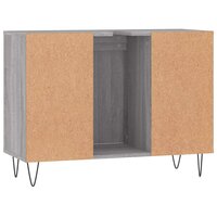 Badkamerkast 80x33x60 cm bewerkt hout grijs sonoma eikenkleurig 8