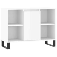 Badkamerkast 80x33x60 cm bewerkt hout hoogglans wit 2