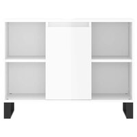Badkamerkast 80x33x60 cm bewerkt hout hoogglans wit 6
