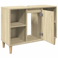 Badkamerkast 80x33x60 cm bewerkt hout sonoma eikenkleurig 6