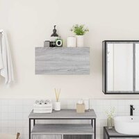 Badkamerwandkast 60x25x30 cm bewerkt hout grijs sonoma eiken 3