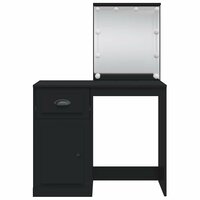 Kaptafel met LED-verlichting 90x42x132,5 cm zwart 5