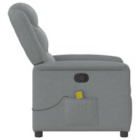 Massagestoel verstelbaar stof lichtgrijs 4