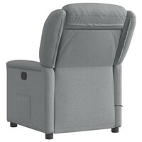 Massagestoel verstelbaar stof lichtgrijs 5