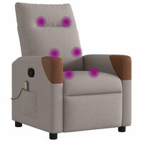 Massagestoel verstelbaar stof taupe 7