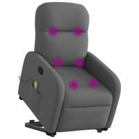 Sta-op-massagestoel verstelbaar stof donkergrijs 3