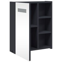 Badkamerkast met spiegel en LED 45x13x52 cm grijs 5