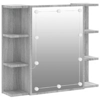 Spiegelkast met LED-verlichting 70x16,5x60 cm grijs sonoma 2