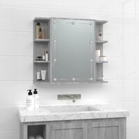 Spiegelkast met LED-verlichting 70x16,5x60 cm grijs sonoma 4
