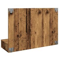 Spiegelkast met LED-verlichting 90x31,5x62 cm oud houtkleurig 7