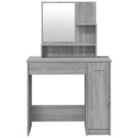 Kaptafel met spiegel 86,5x35x136 cm grijs sonoma eikenkleurig 6