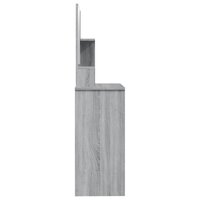 Kaptafel met spiegel 86,5x35x136 cm grijs sonoma eikenkleurig 8