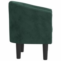 Kuipstoel fluweel donkergroen 4