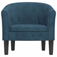 Kuipstoel fluweel donkerblauw 3