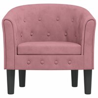 Kuipstoel fluweel roze 3