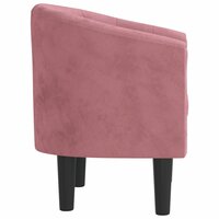 Kuipstoel fluweel roze 4